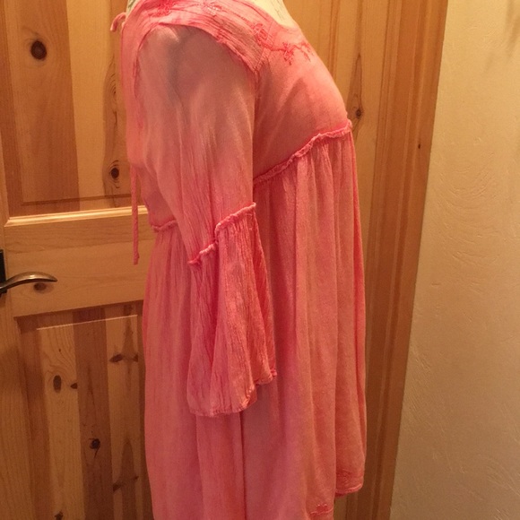 Coral Flowy Festival Dress - Picture 6 of 8